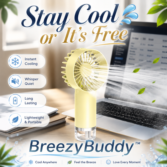 BreezyBuddy™ – The Mini Fan That Beats the Heat On the Go
